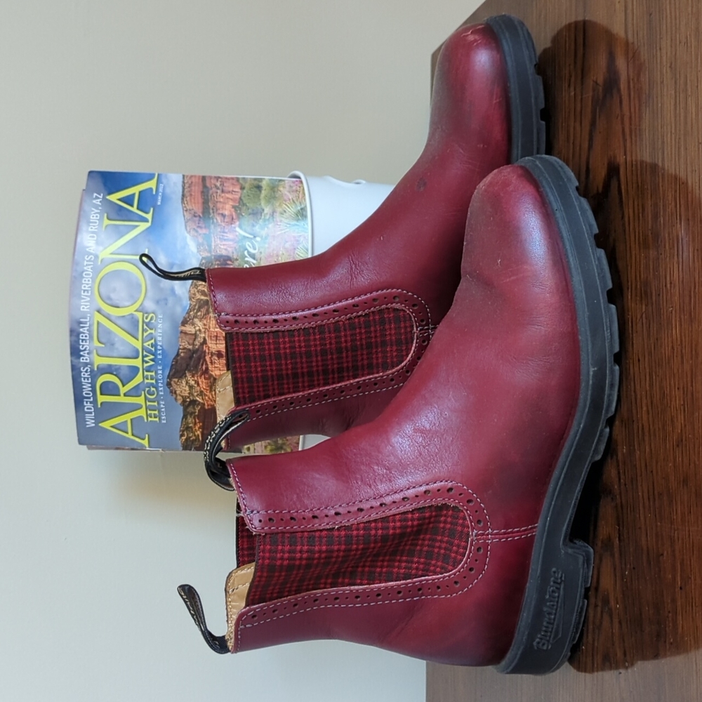 Maroon Blundstones barely worn